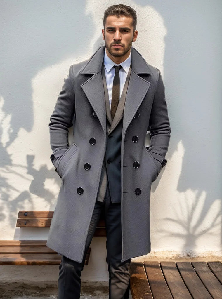 Dorvelli | Men's Trench Coat – Business Double Breasted
