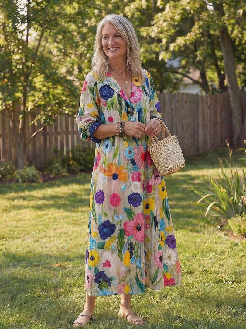 Dorvelli | Women's Maxi Dress – Botanical Flow
