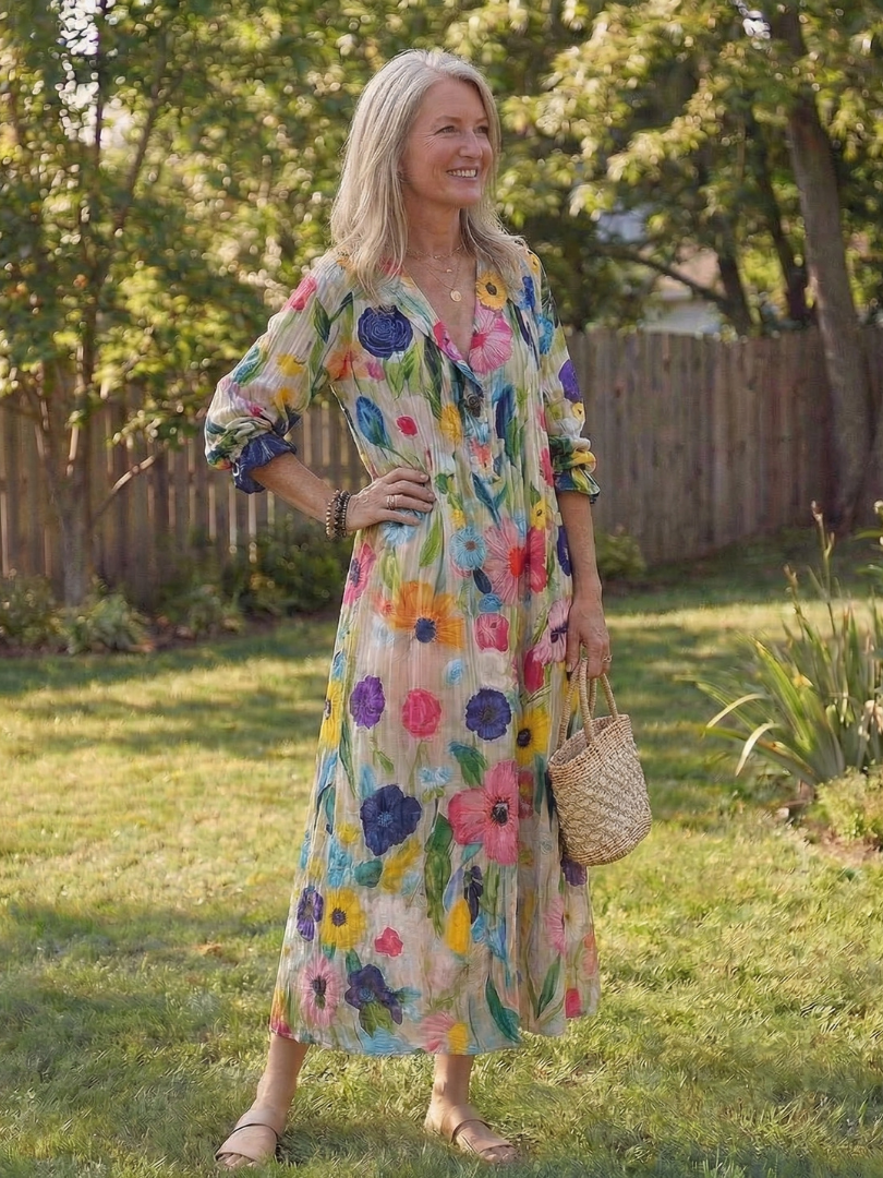 Dorvelli | Women's Maxi Dress – Botanical Flow