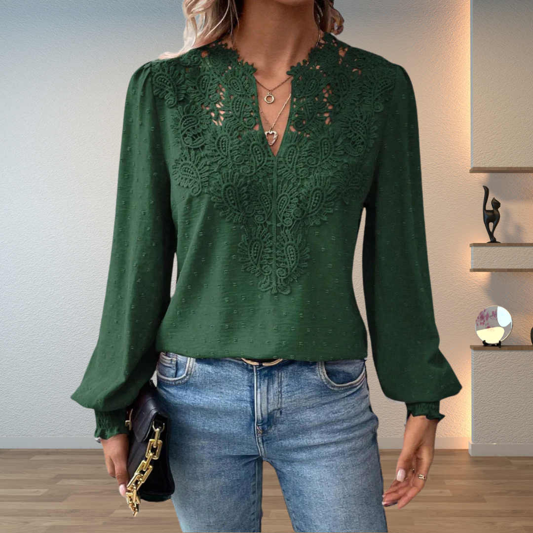 Dorvelli | Women's Blouse – Elegant Lightweight Lace Detail