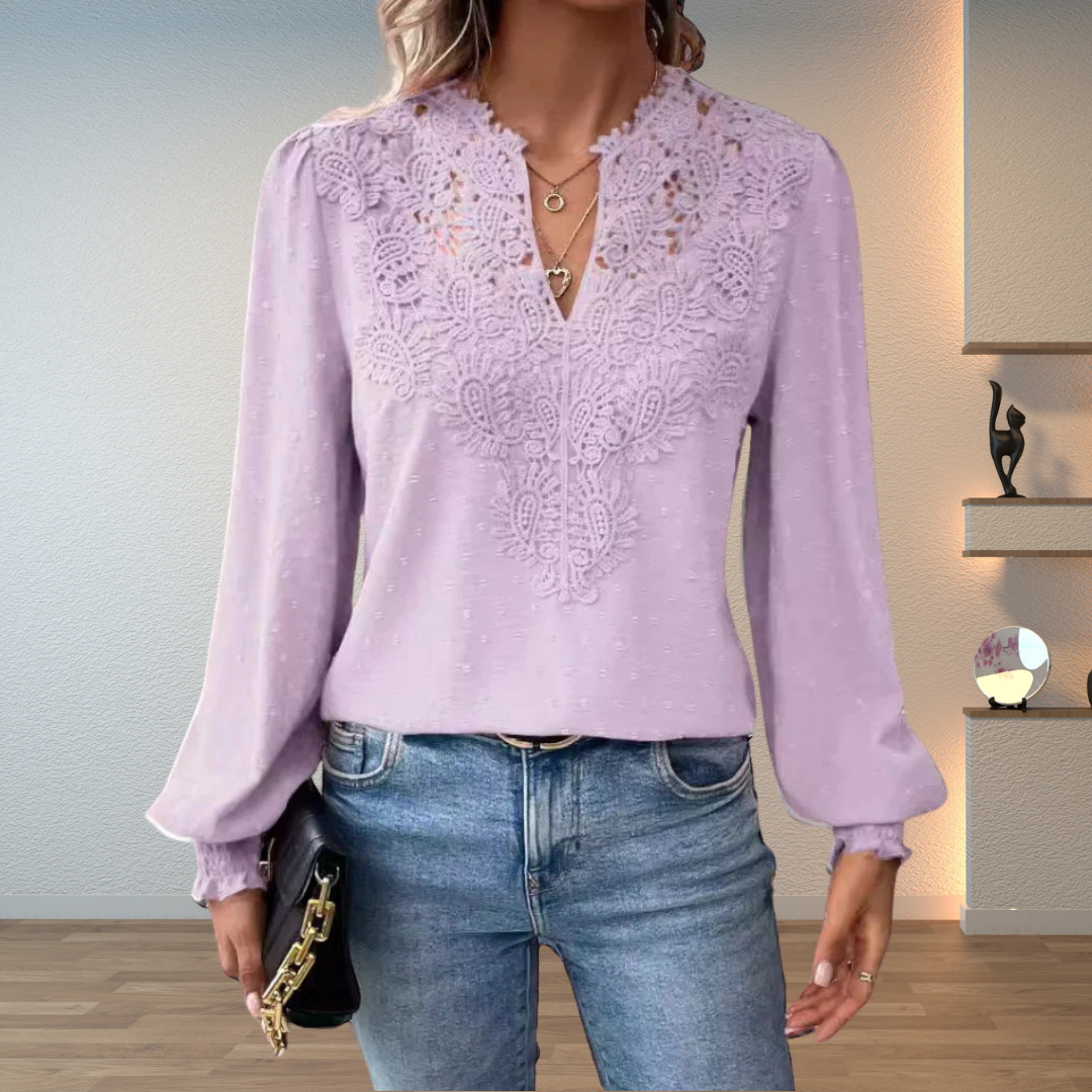 Dorvelli | Women's Blouse – Elegant Lightweight Lace Detail