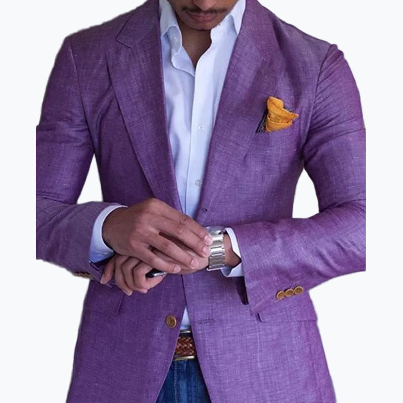 Ashford Two-Button Blazer – Purple