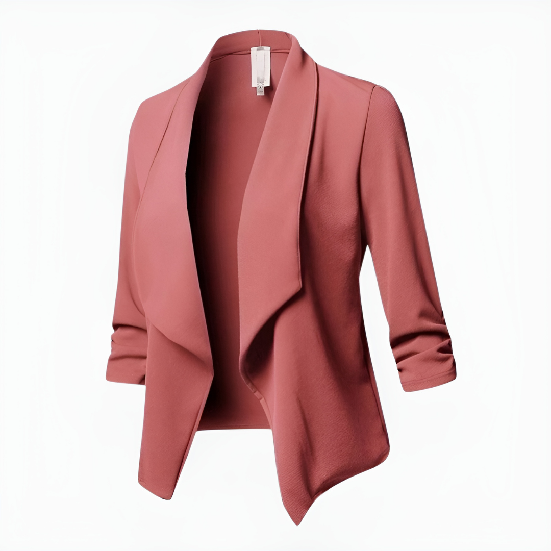 Aurelie Shawl Collar Blazer – Pink