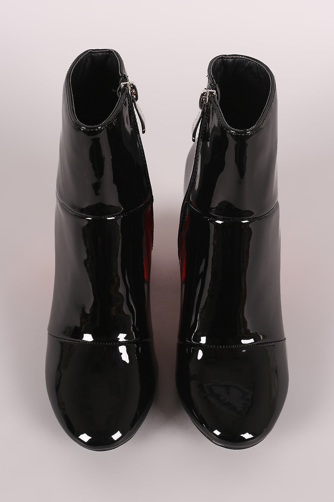 Beatrix Glossy Block Heel Ankle Boots