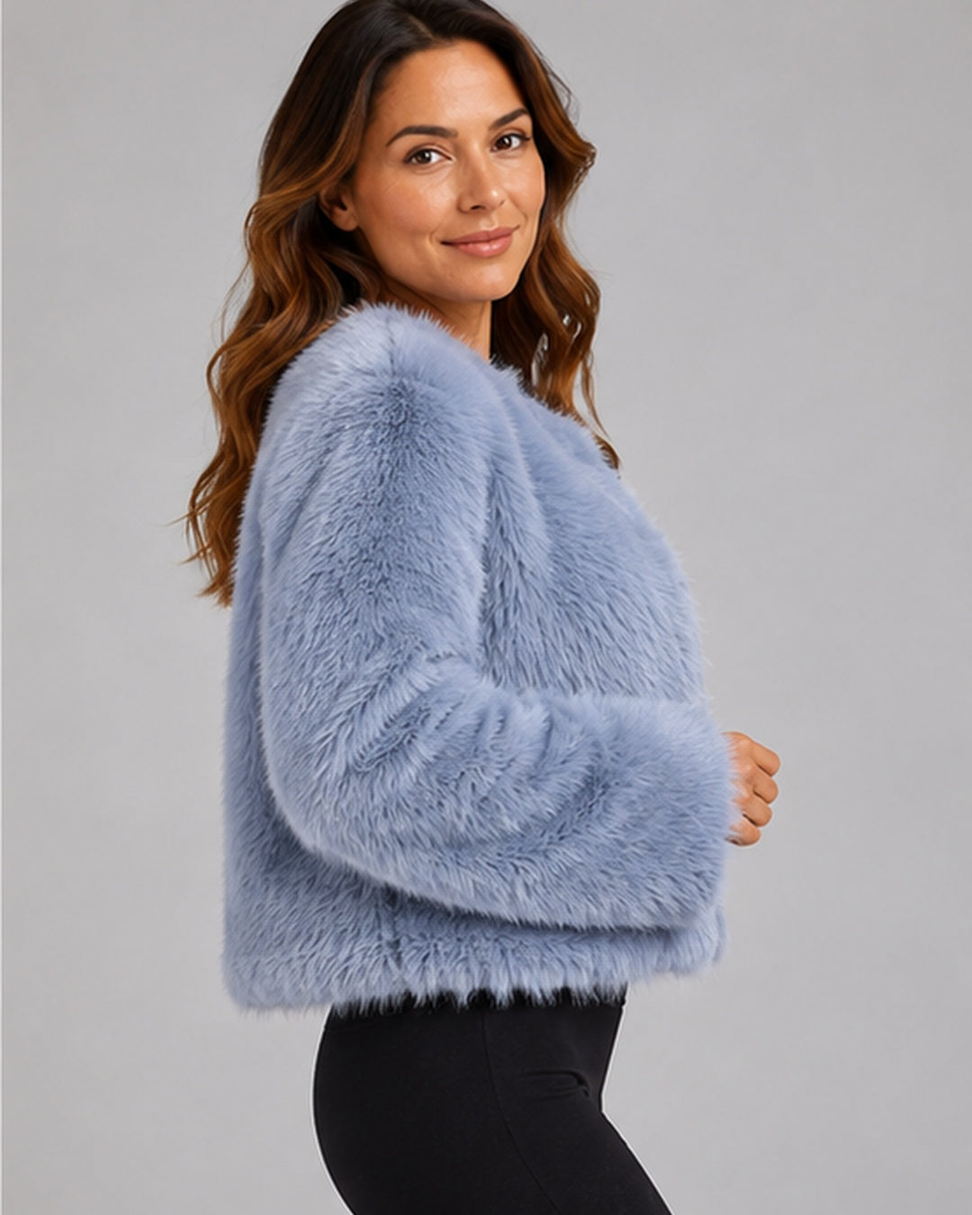 Women's Cropped Plush Jacket