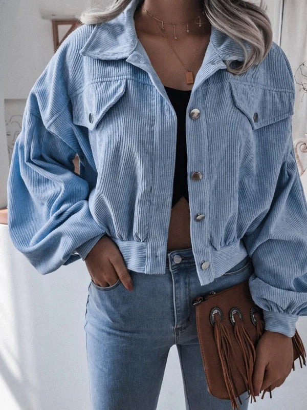 Calla Oversized Corduroy Aviator Jacket