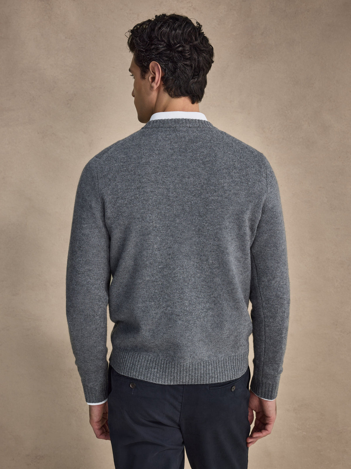 Cedric Ribbed Trim Crew Neck Jumper – Men's Classic Knit Sweater