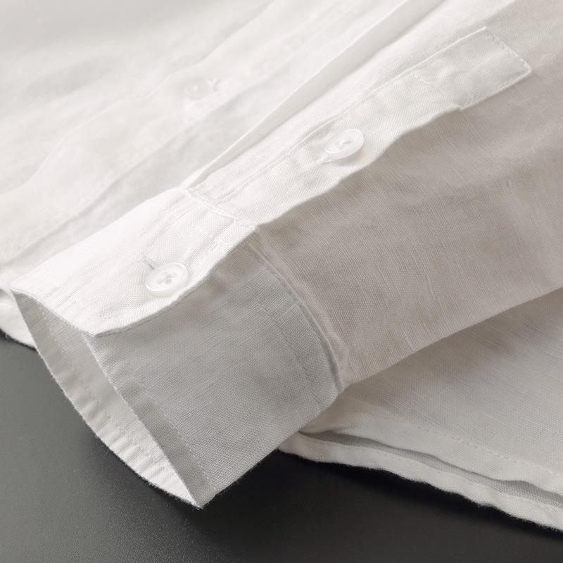 Clemence Hooded Button-Up Shirt – White