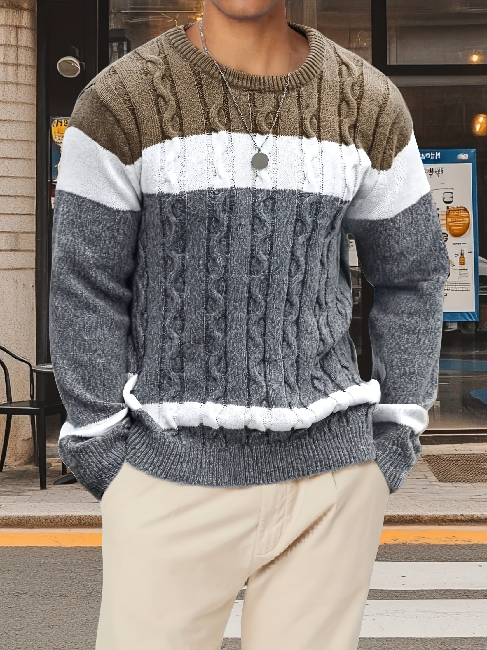 Men’s Cable Knit Jumper