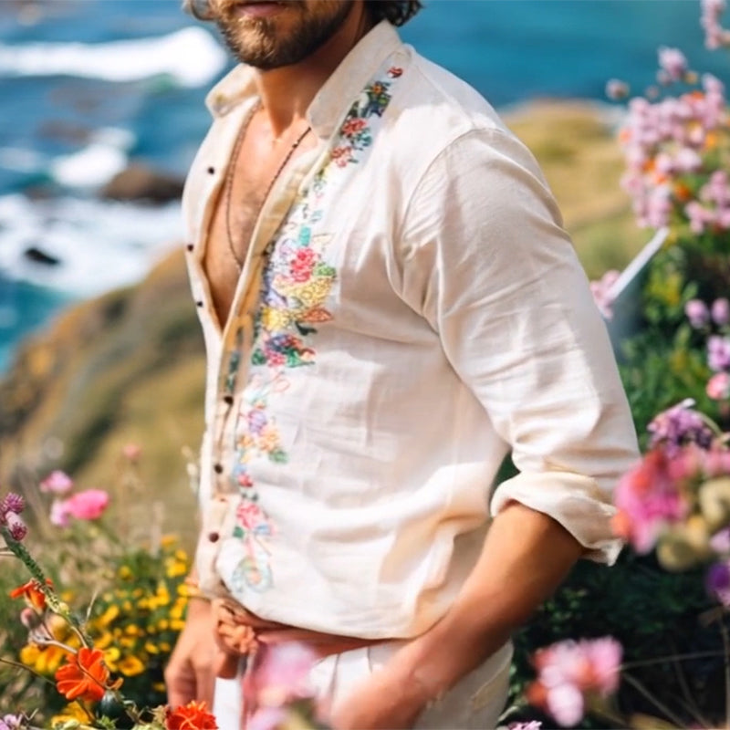 Dorvelli | Men's Shirt – Bohemian Grandad Collar