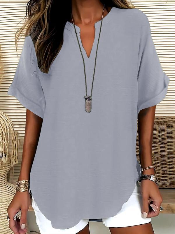Dorvelli | Women's Blouse – Atasia Touch Notched