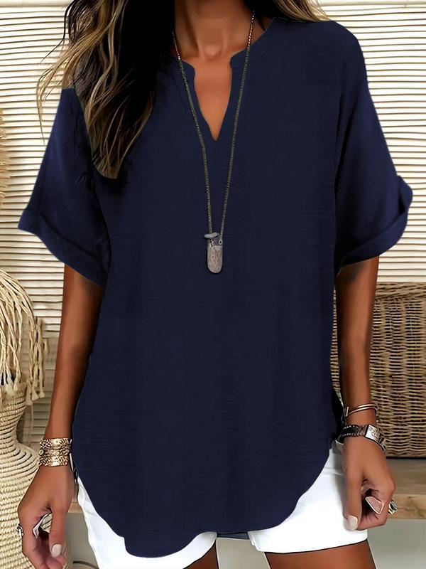Dorvelli | Women's Blouse – Atasia Touch Notched