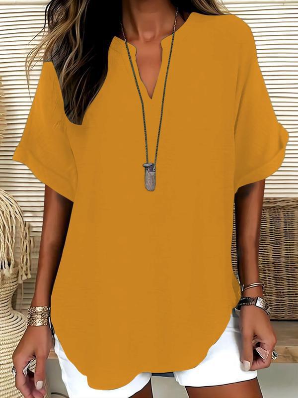 Dorvelli | Women's Blouse – Atasia Touch Notched