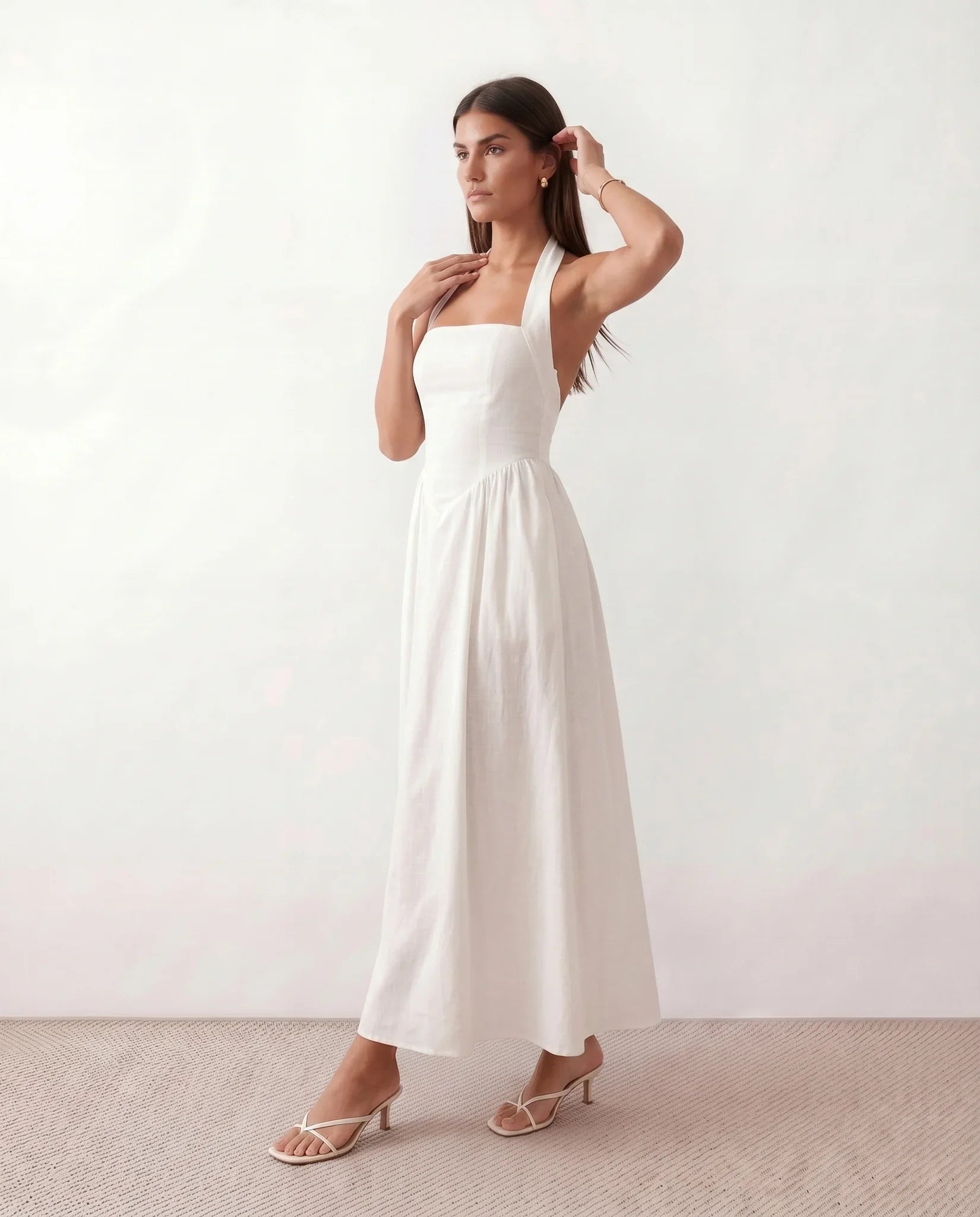Dorvelli | Women's Maxi Dress – Aurora Basque Waist