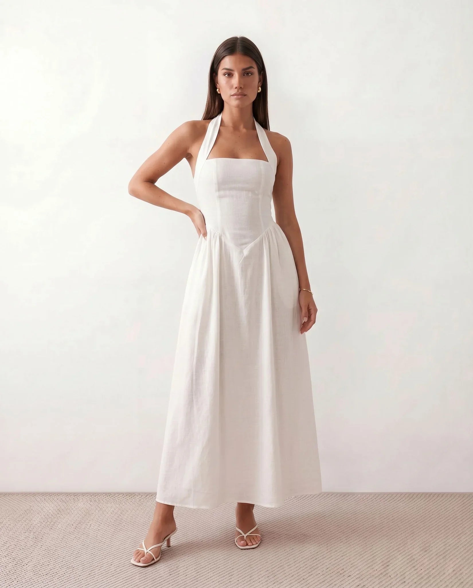 Dorvelli | Women's Maxi Dress – Aurora Basque Waist