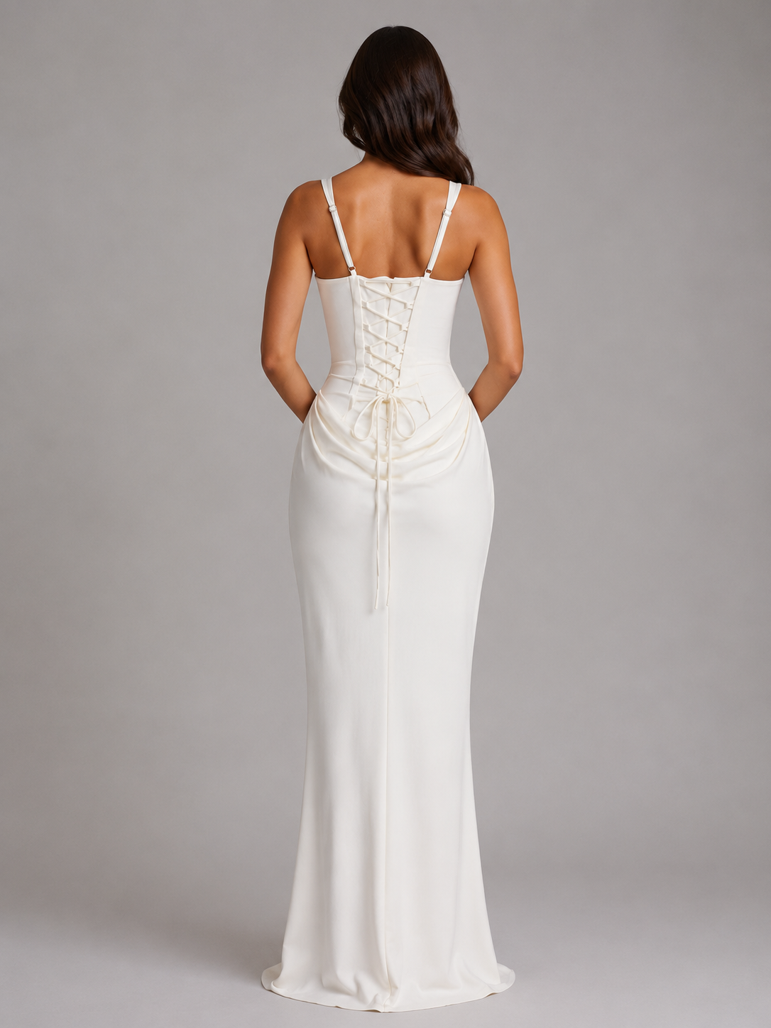 Dorvelli | Women's Maxi Dress – Bodycon Draped Corset