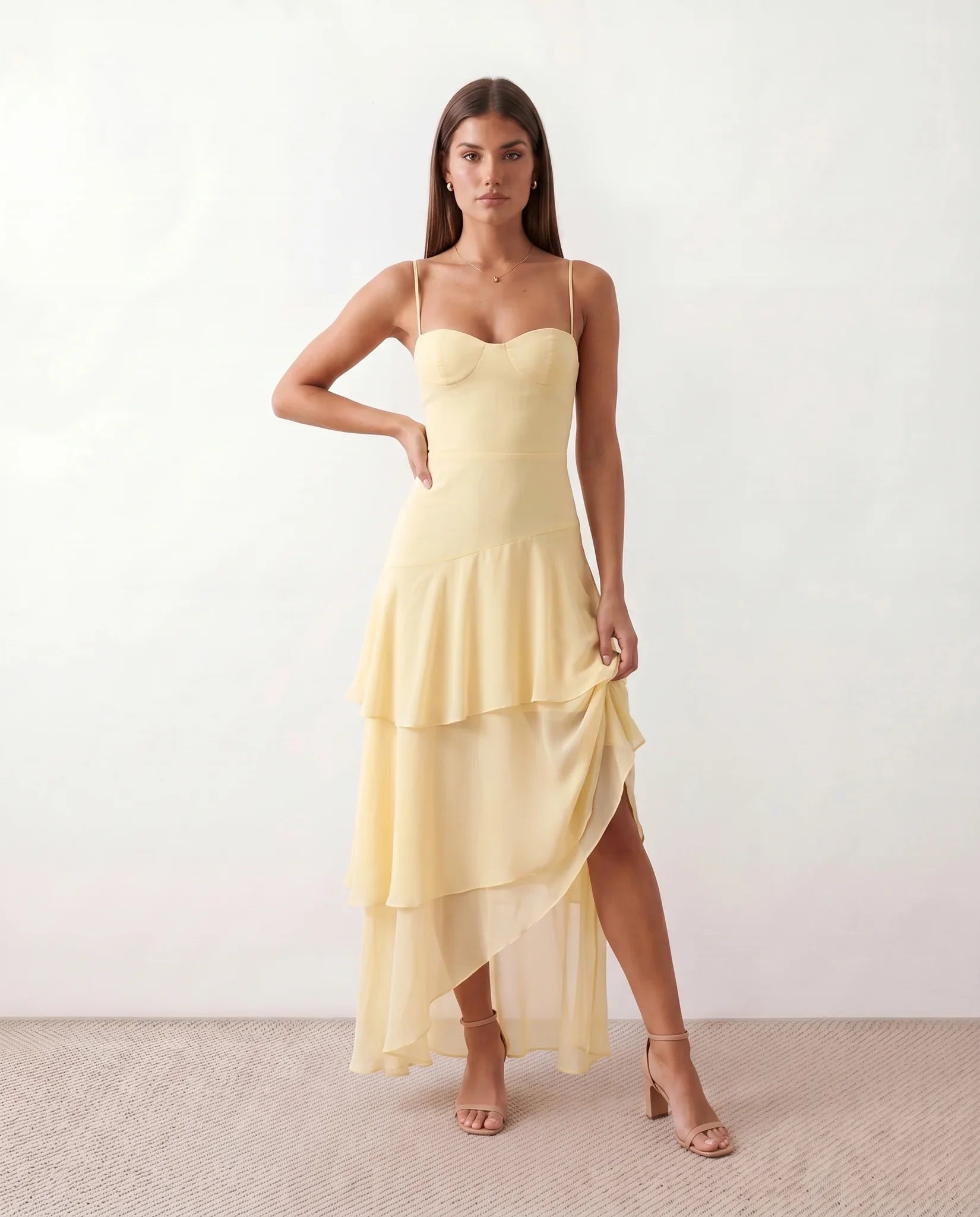 Dorvelli | Women's Maxi Dress – Elsie Spaghetti Strap