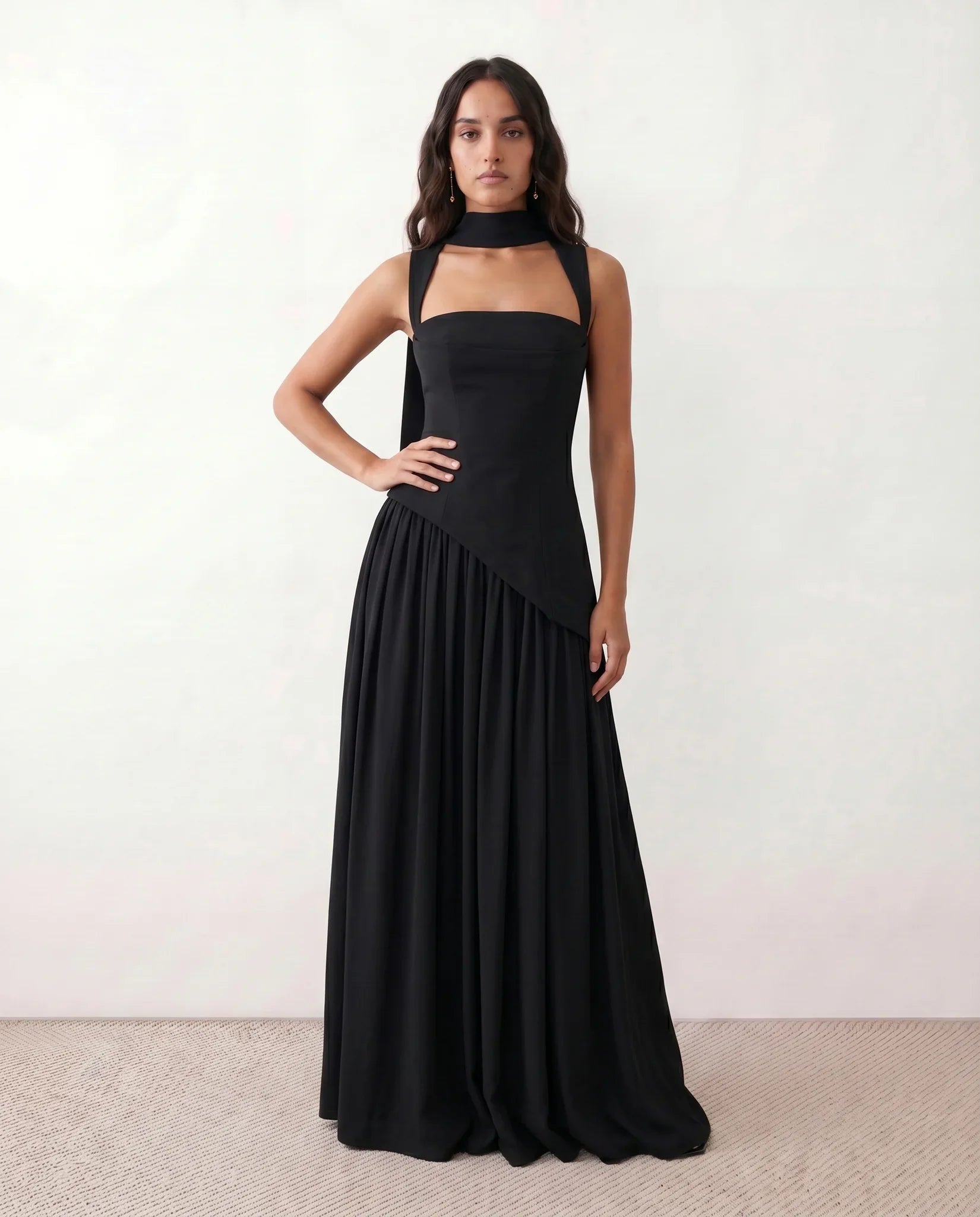 Dorvelli | Women's Maxi Dress – Emelie Basque Waist