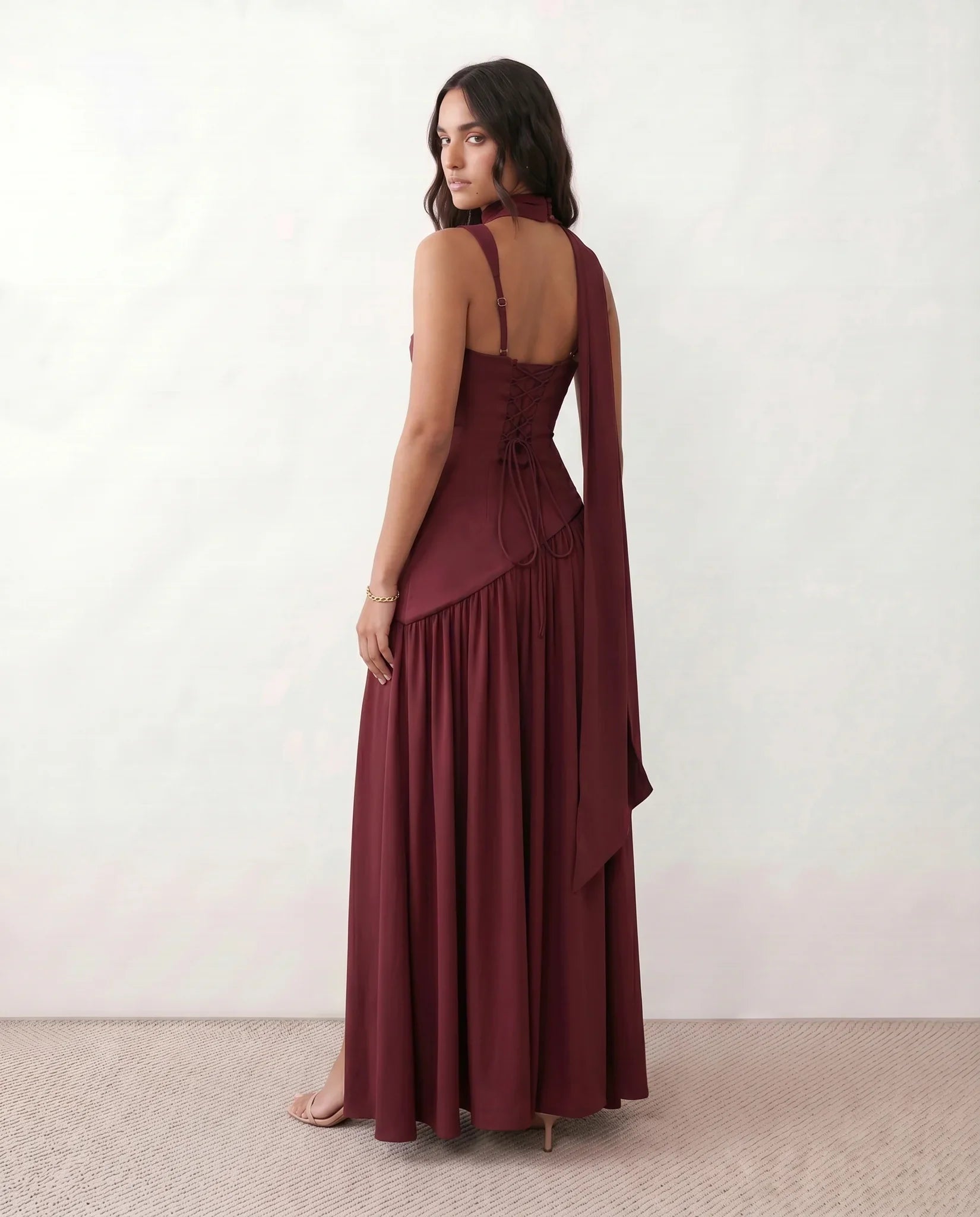 Dorvelli | Women's Maxi Dress – Emelie Basque Waist