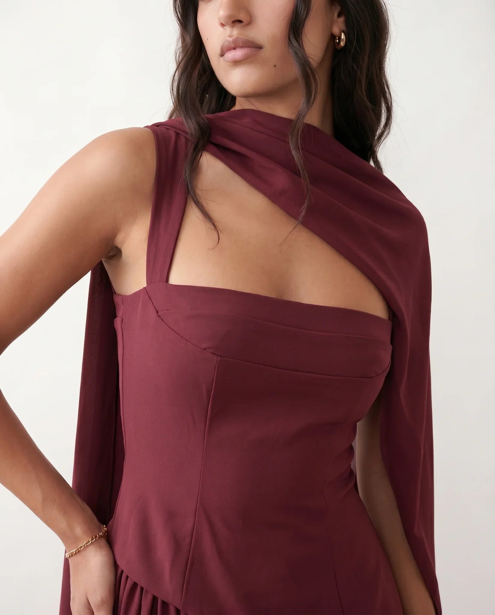 Dorvelli | Women's Maxi Dress – Emelie Basque Waist