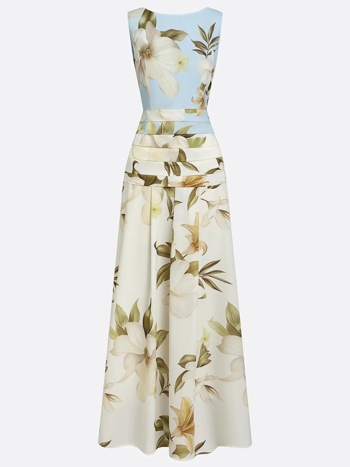 Dorvelli | Women's Maxi Dress – Floral Boat Neck