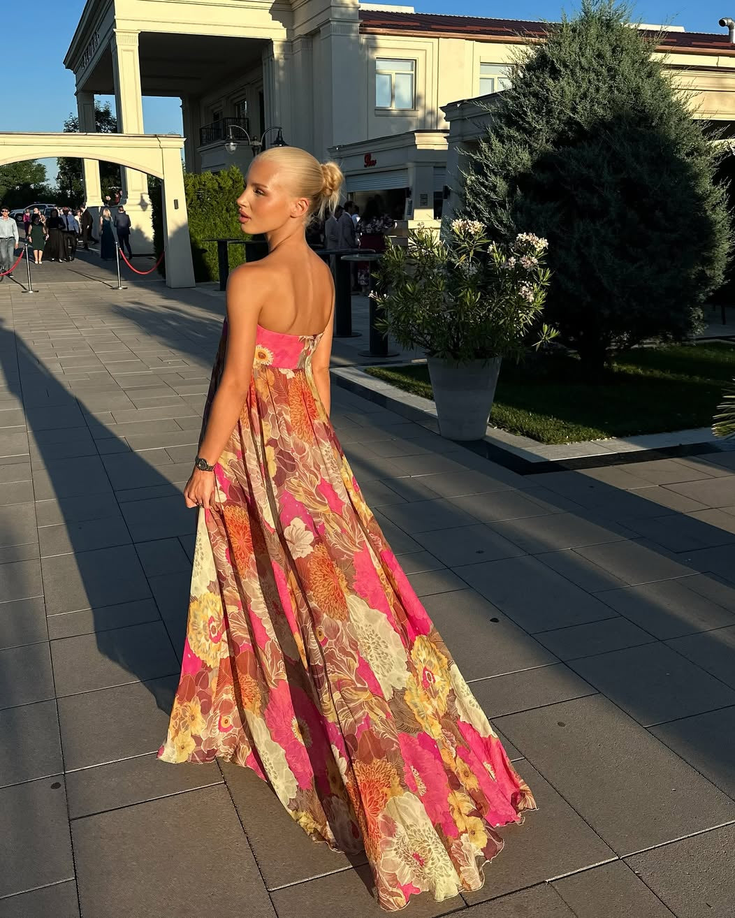 Dorvelli | Women's Maxi Dress – Floral Strapless Summer
