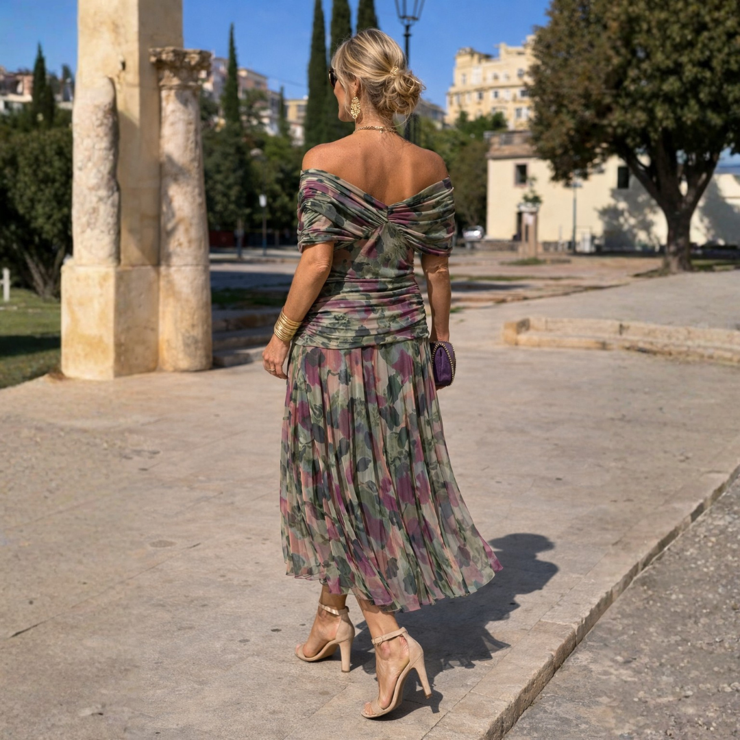 Dorvelli | Women's Maxi Dress – Mikaela Off-Shoulder