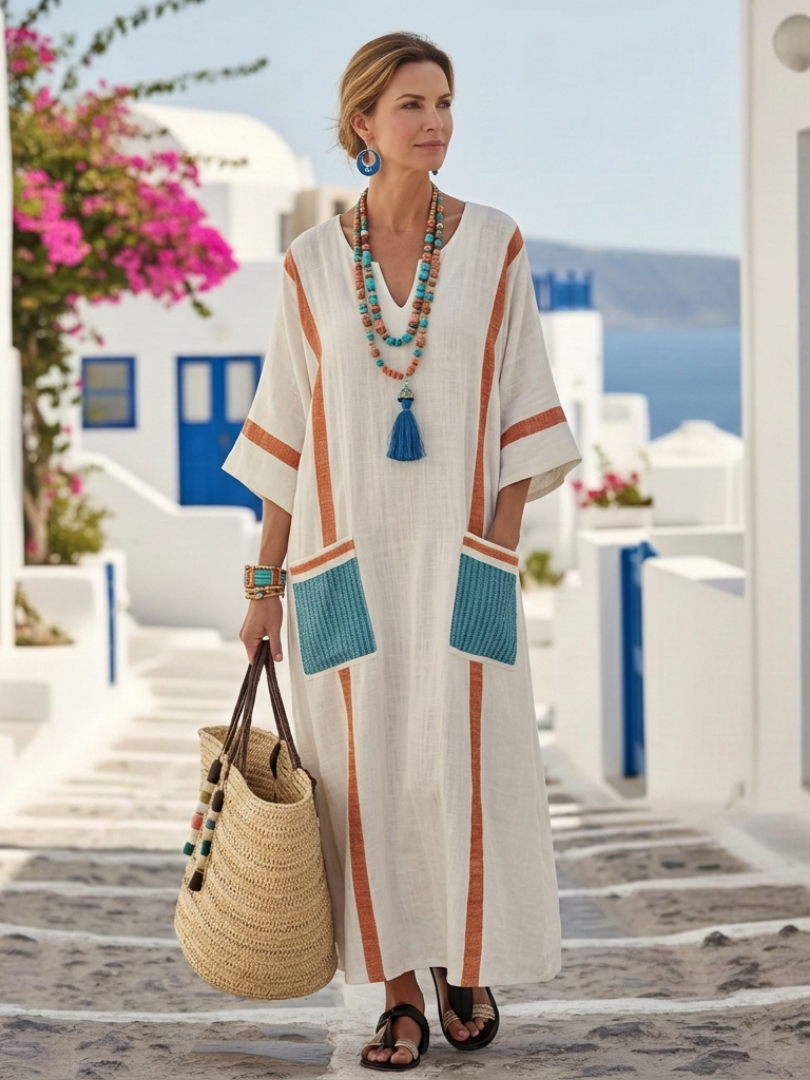 Dorvelli | Women's Maxi Dress – Neck Pocket