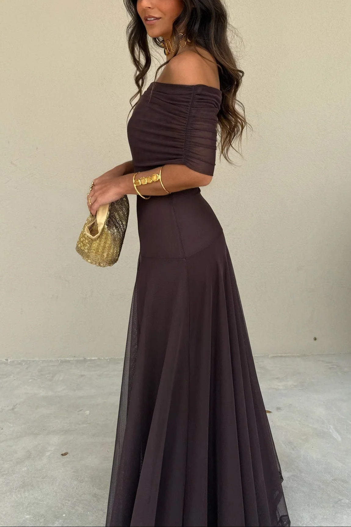Dorvelli | Women's Maxi Dress – One-Shoulder Summer