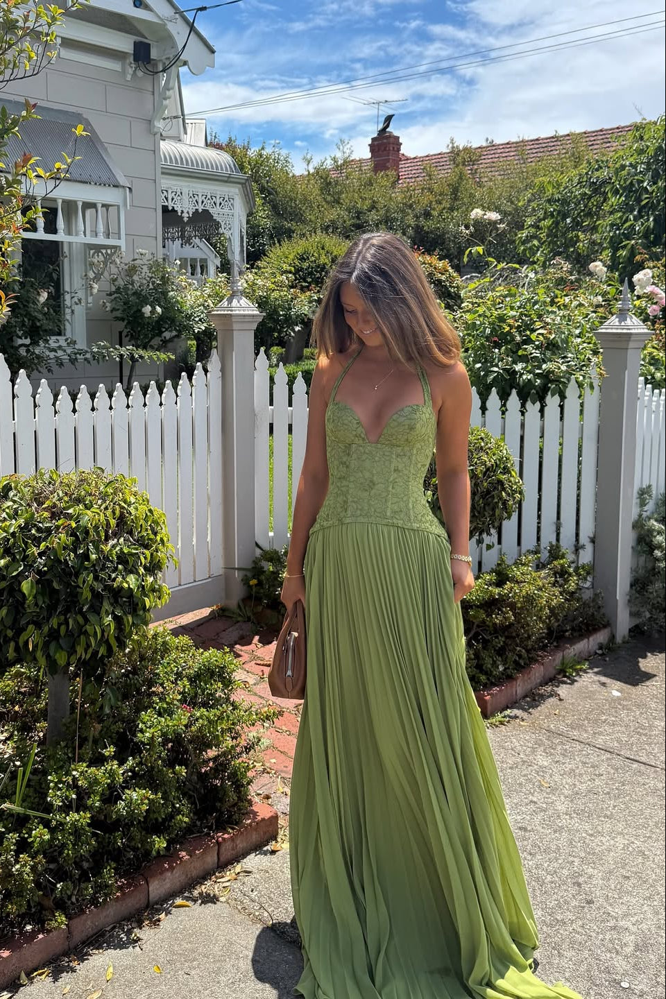 Dorvelli | Women's Maxi Dress – Pleated Corset Wedding