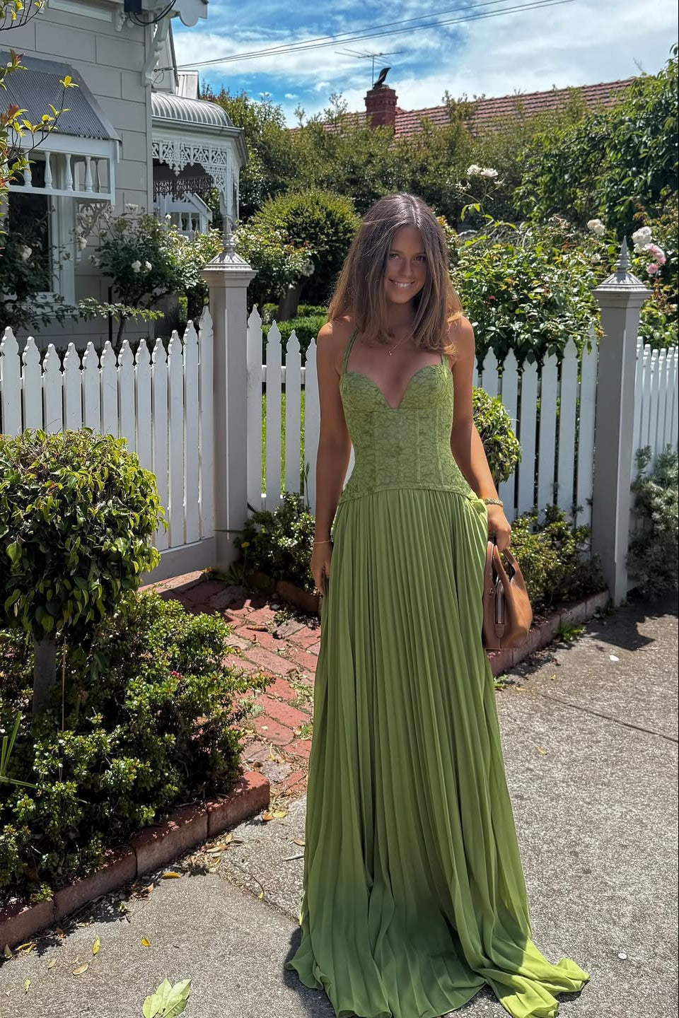 Dorvelli | Women's Maxi Dress – Pleated Corset Wedding