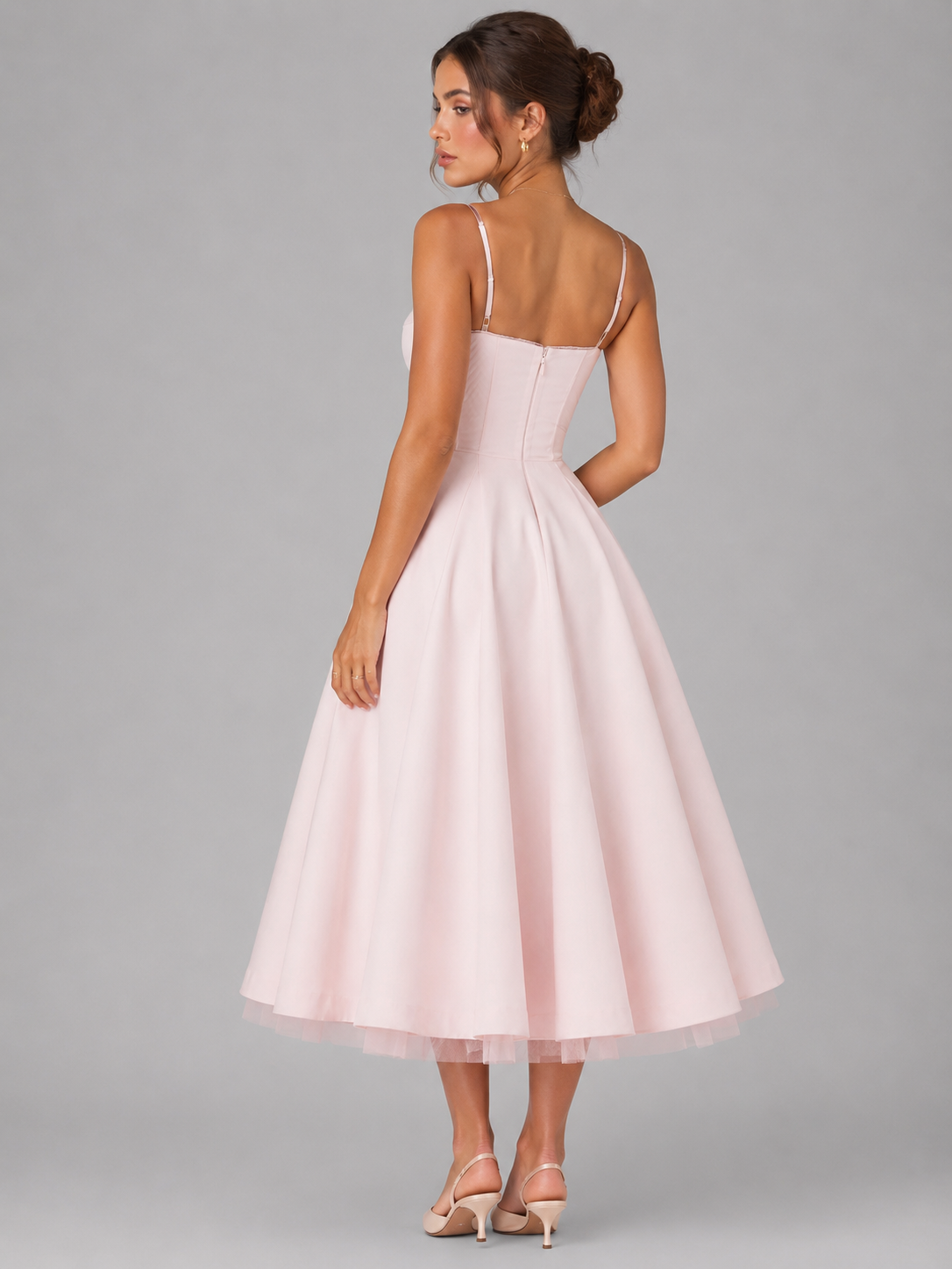 Dorvelli | Women's Midi Dress – Corset Full Skirt