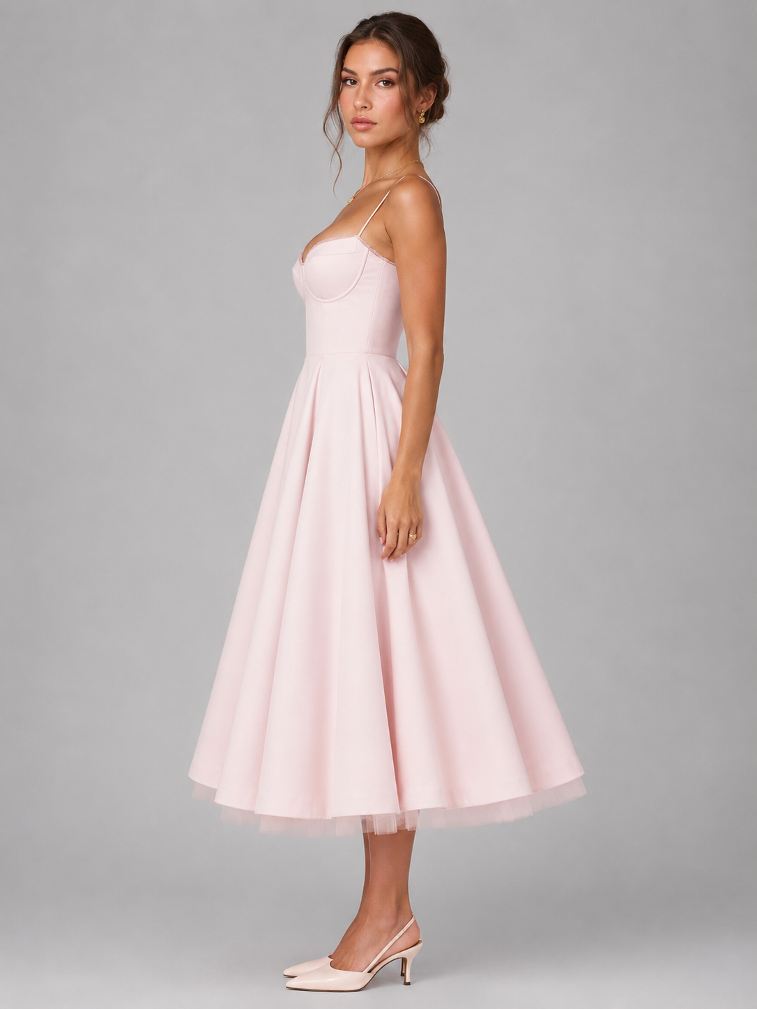 Dorvelli | Women's Midi Dress – Corset Full Skirt