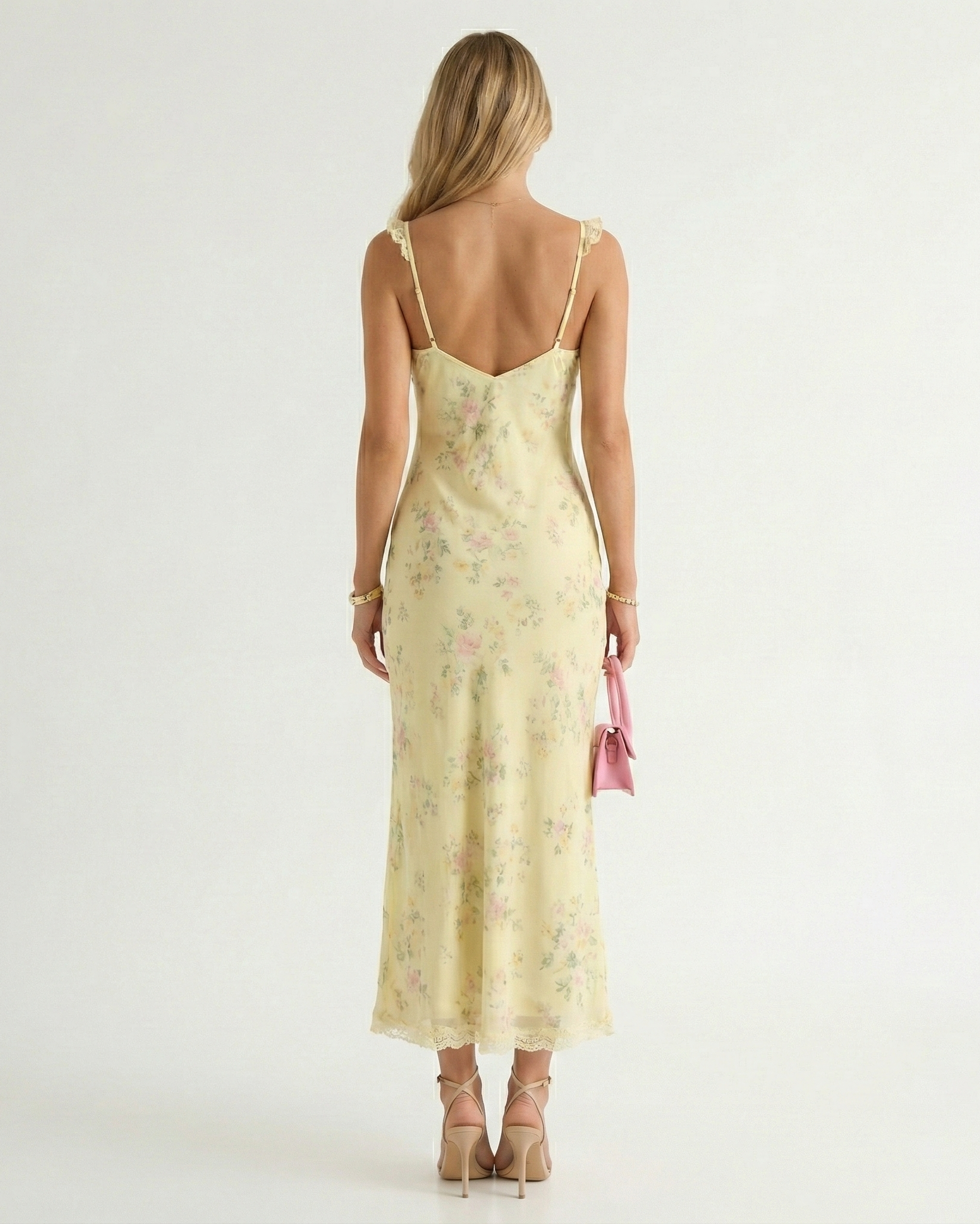 Dorvelli | Women's Midi Dress – Floral Spaghetti Strap