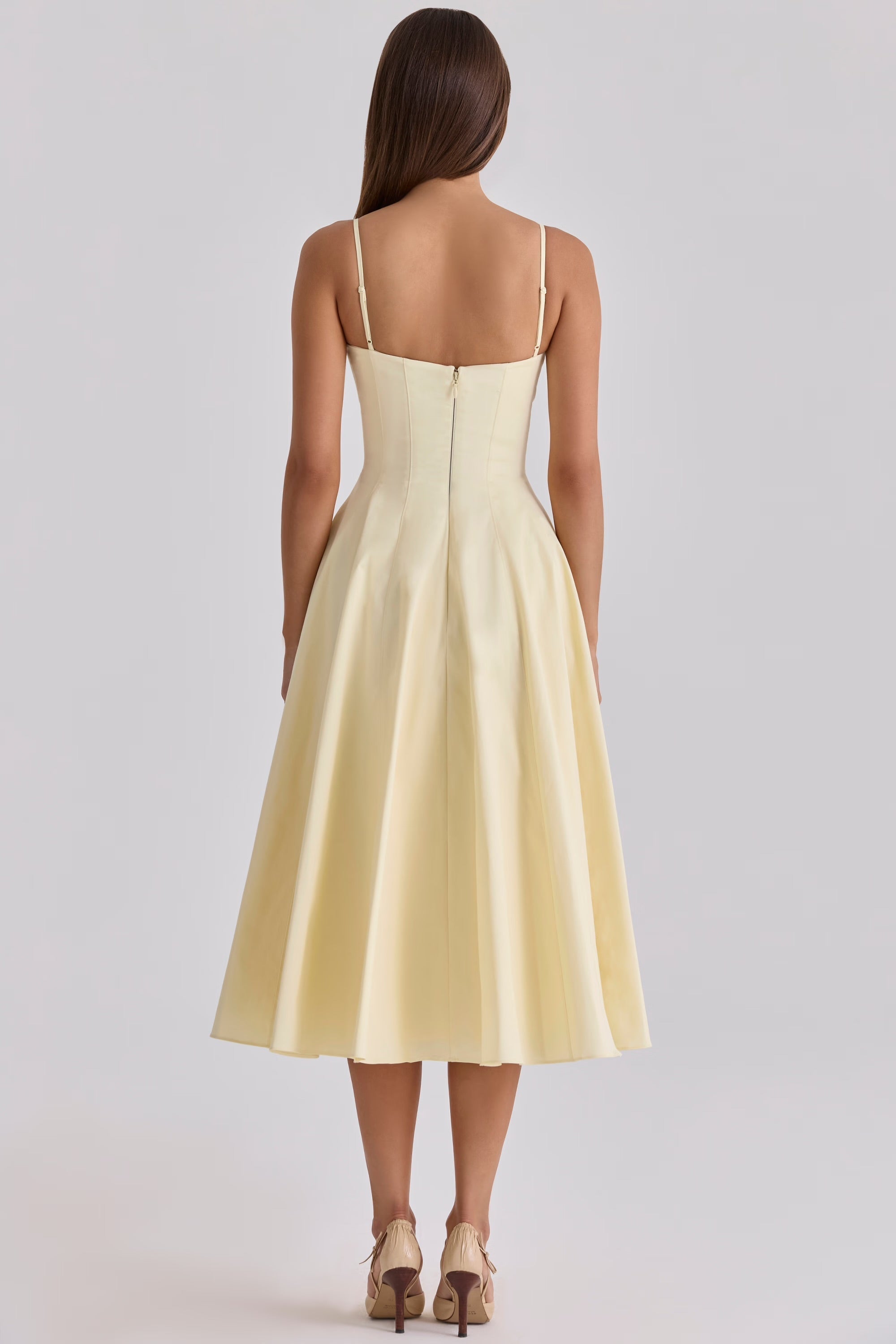 Dorvelli | Women's Midi Dress – Gathered Bust