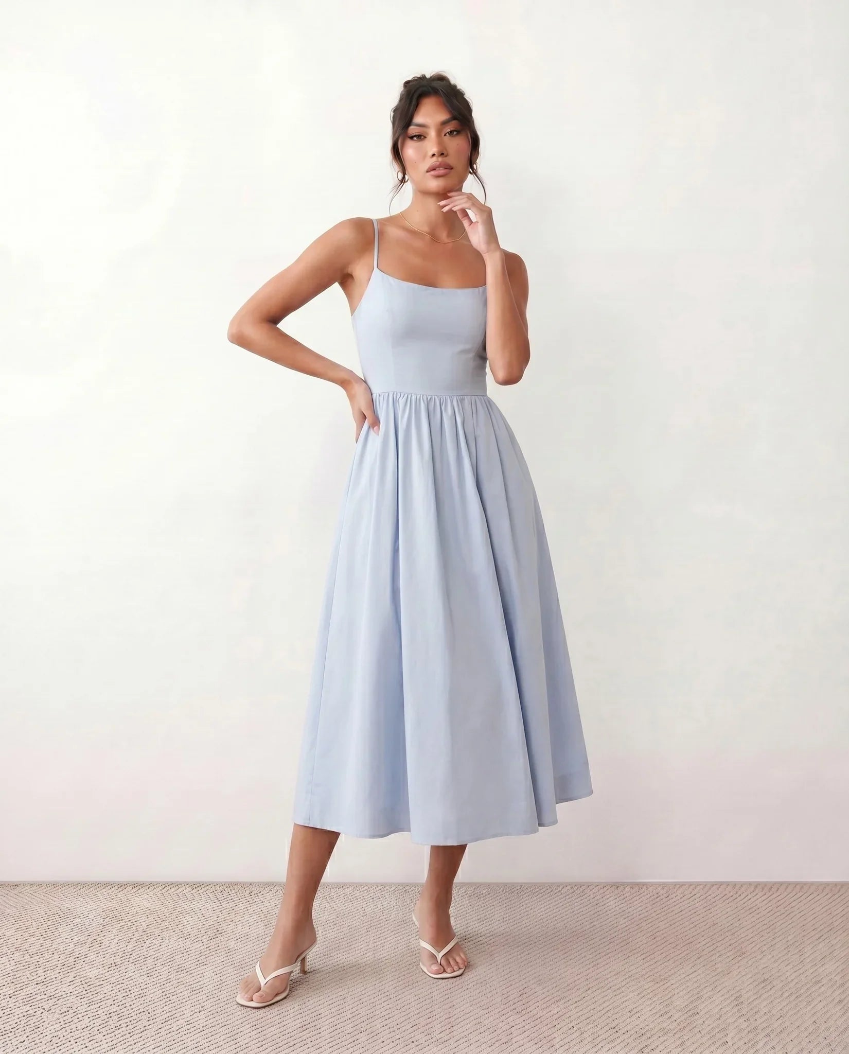Dorvelli | Women's Midi Dress – Layla Spaghetti Strap