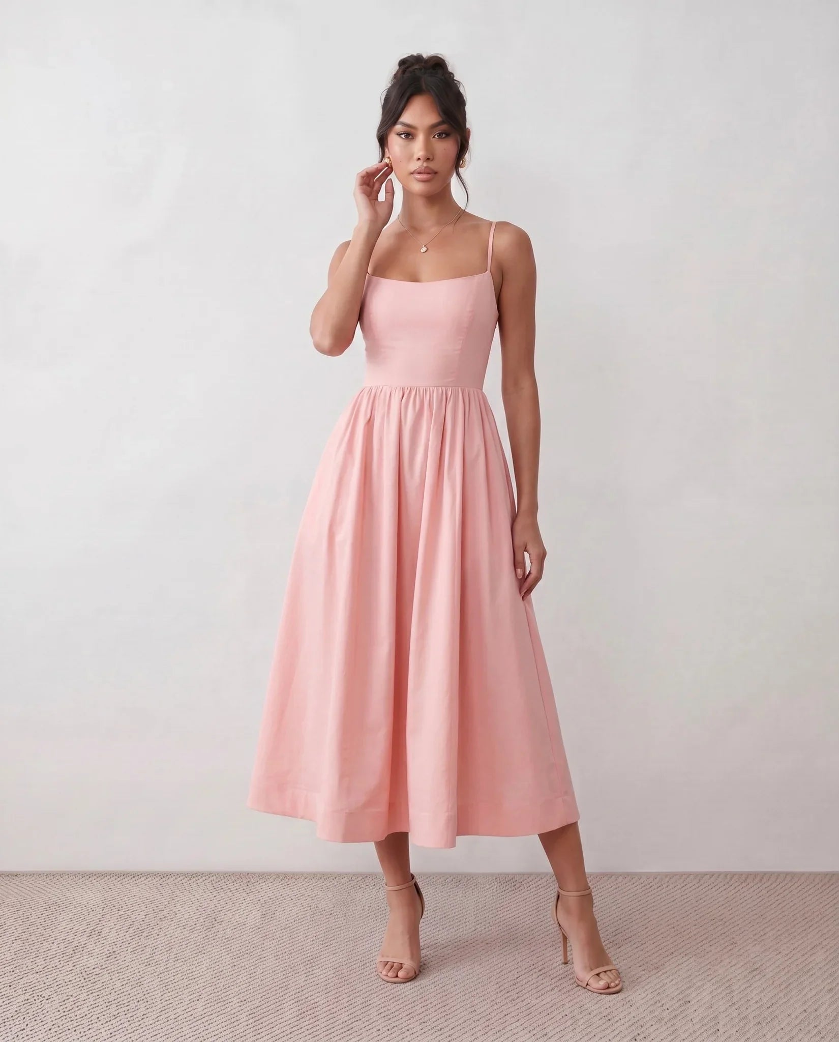 Dorvelli | Women's Midi Dress – Layla Spaghetti Strap