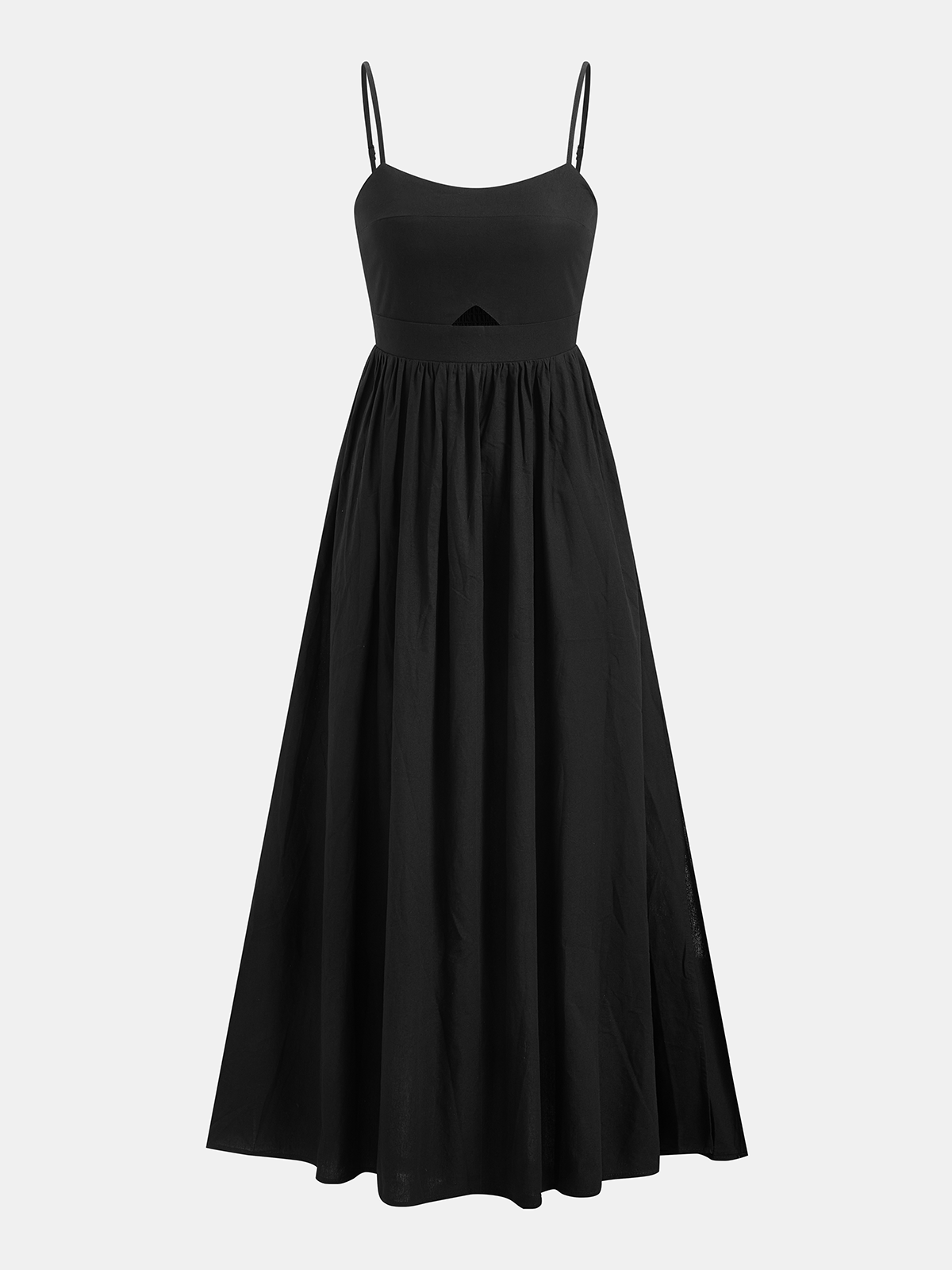 Dorvelli | Women's Midi Dress – Sleeveless Pockets Cutout
