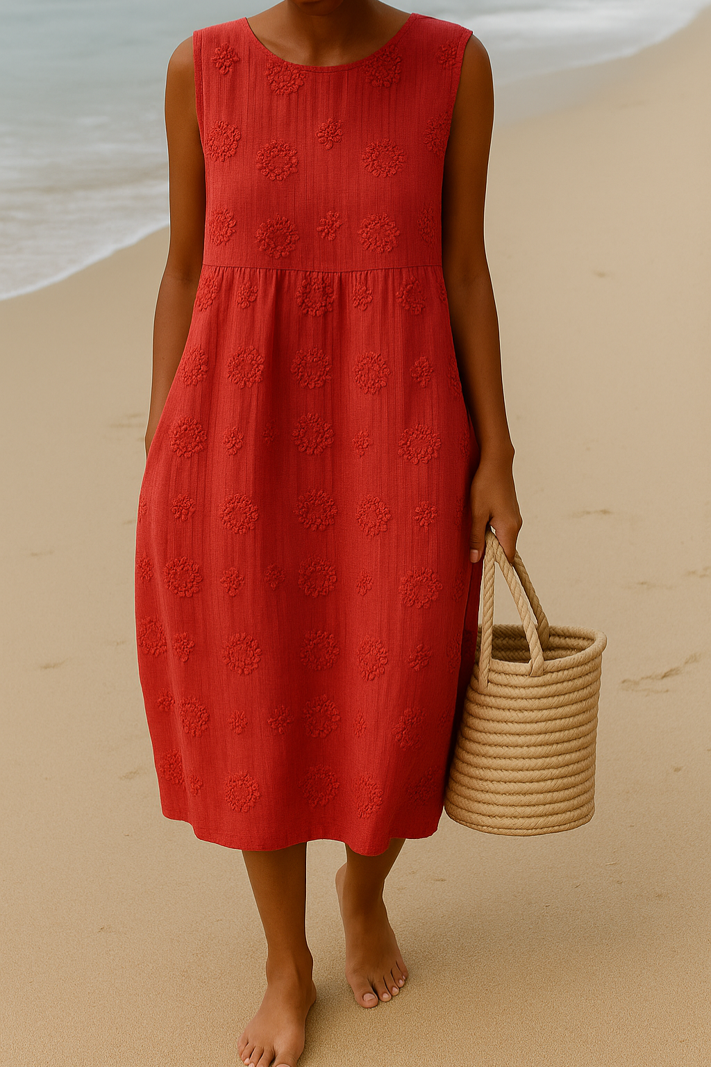 Dorvelli | Women's Midi Dress – Sleeveless