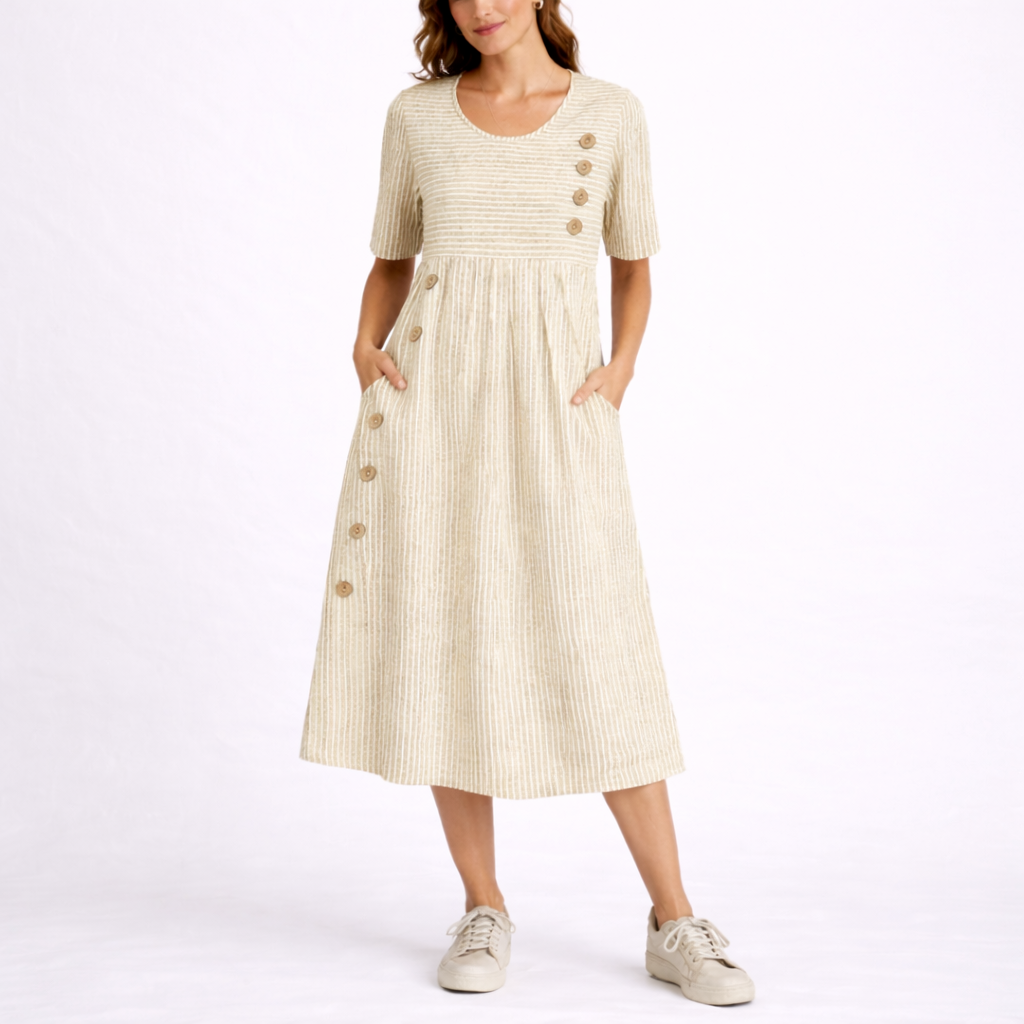 Dorvelli | Women's Midi Dress – Striped