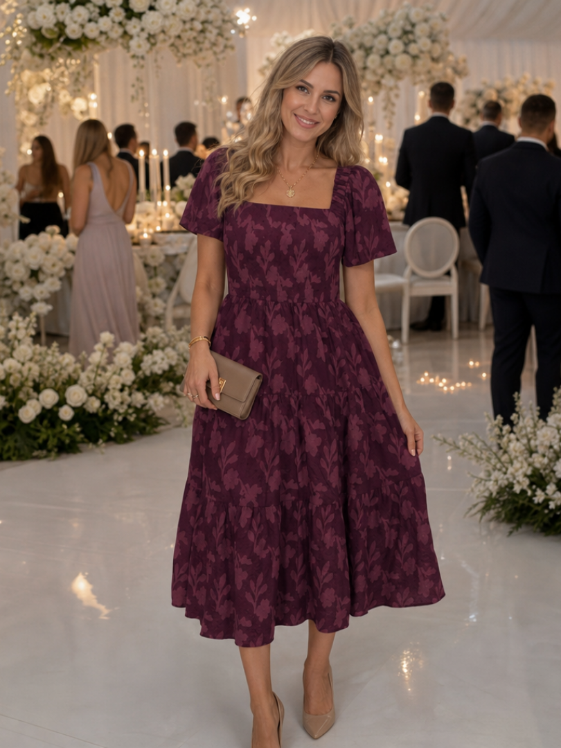Dorvelli | Women's Midi Dress – Textured Detail