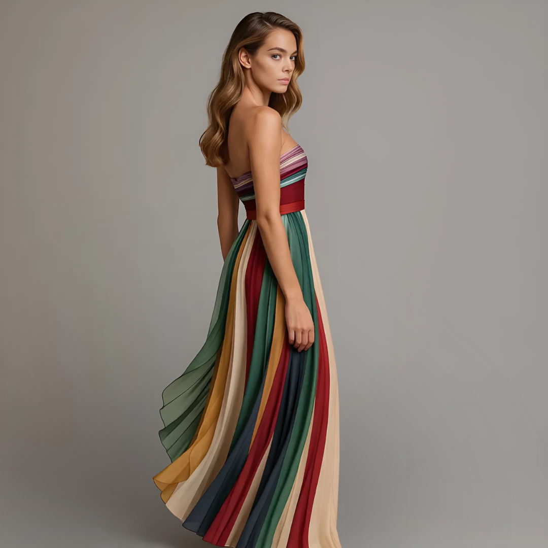 Dorvelli | Women's Pleated Summer Maxi Dress – Sleeveless