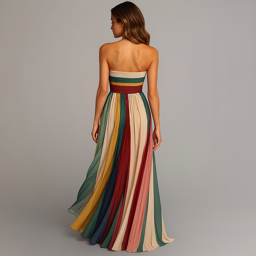 Dorvelli | Women's Pleated Summer Maxi Dress – Sleeveless