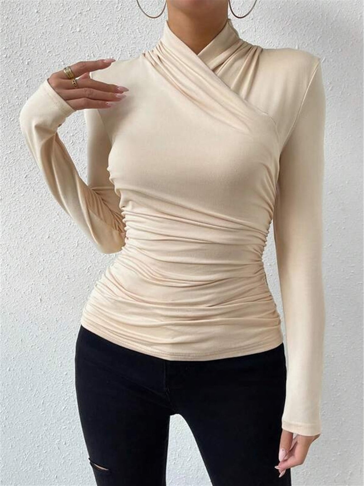 Dorvelli | Women's Shirt – Cross Over Collar