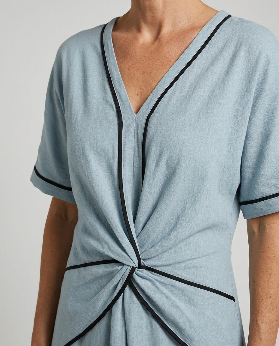 Dorvelli | Women's Summer Maxi Dress – V-Neck Twist-Front