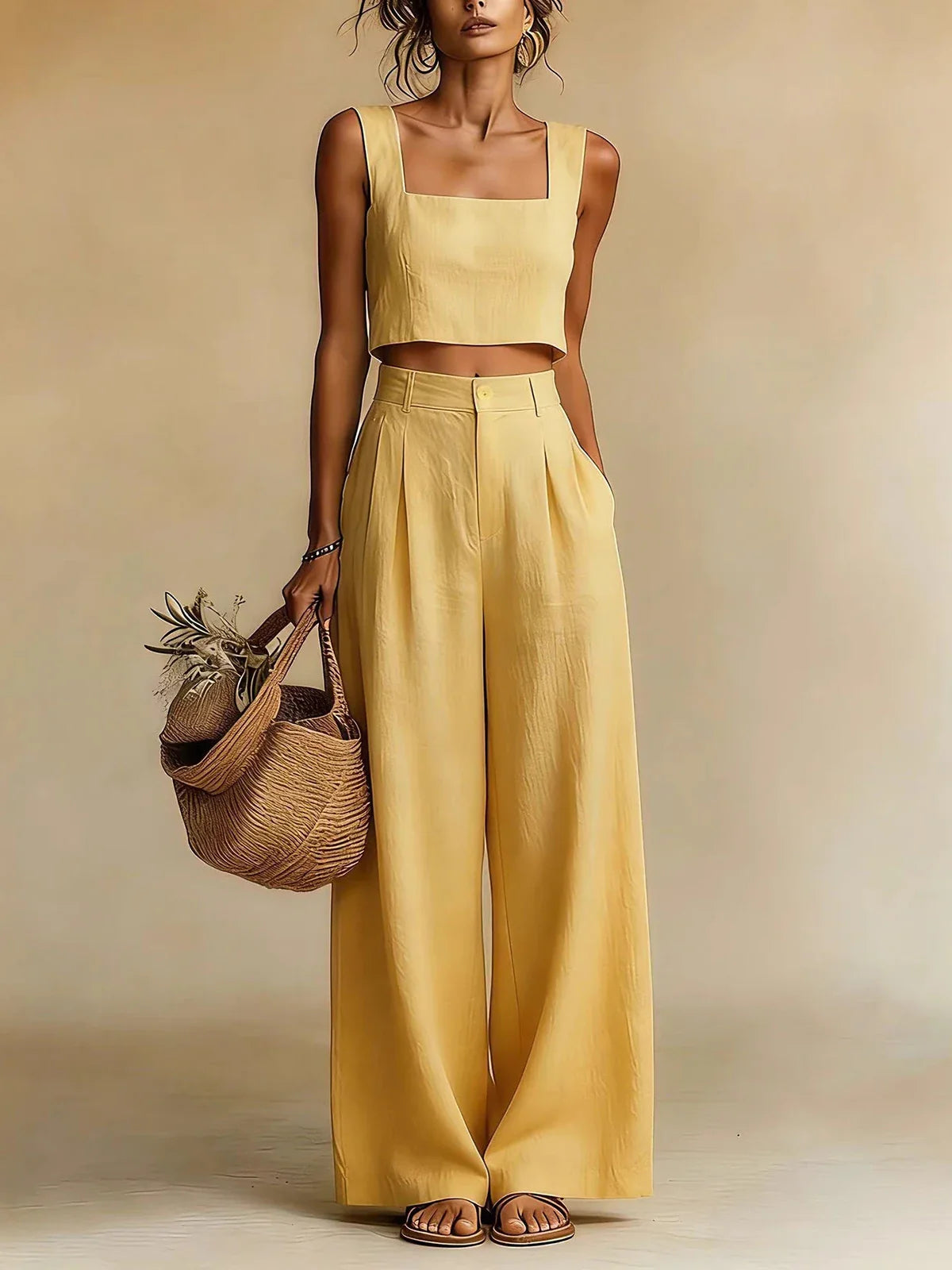 Dorvelli | Women's Two-Piece Set – Peachy Palazzo