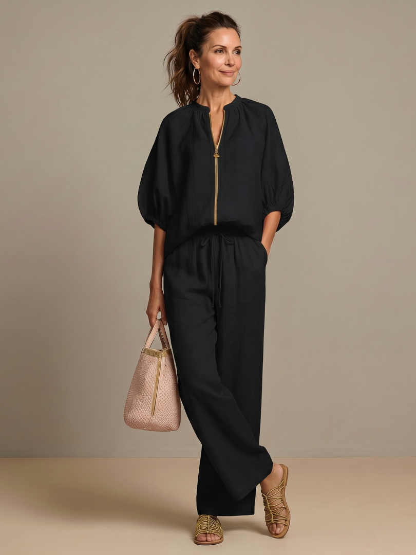 Dorvelli | Women's Two-Piece Set – Zip Front