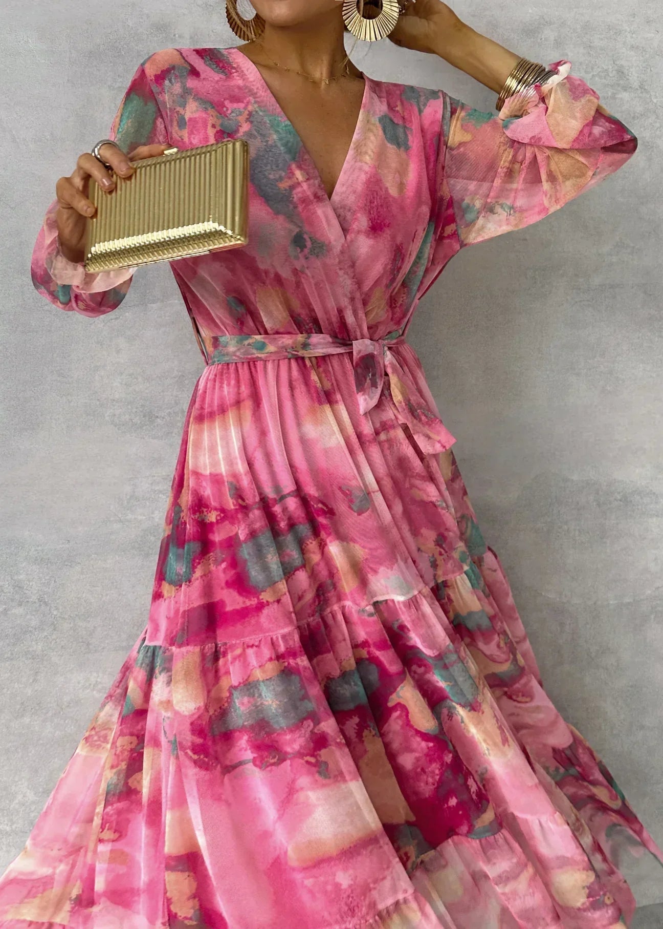 Dorvelli | Women’s Wedding Guest Maxi Dress – Floral Wrap