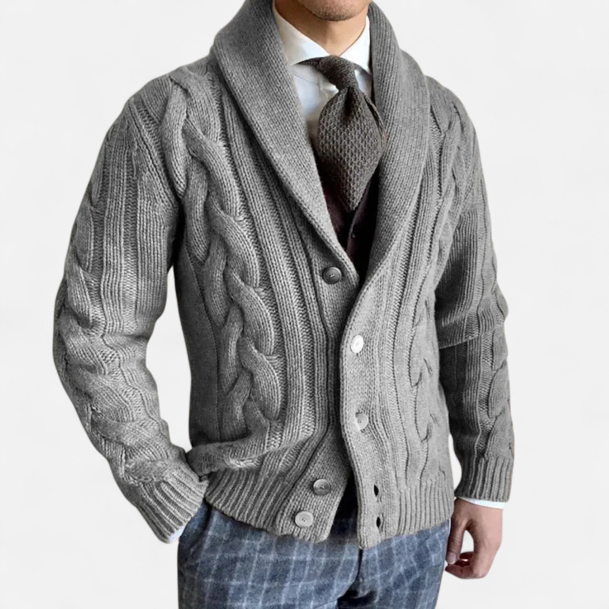 Dorvelli | Men’s Cardigan – Knitted Twist Heritage Style