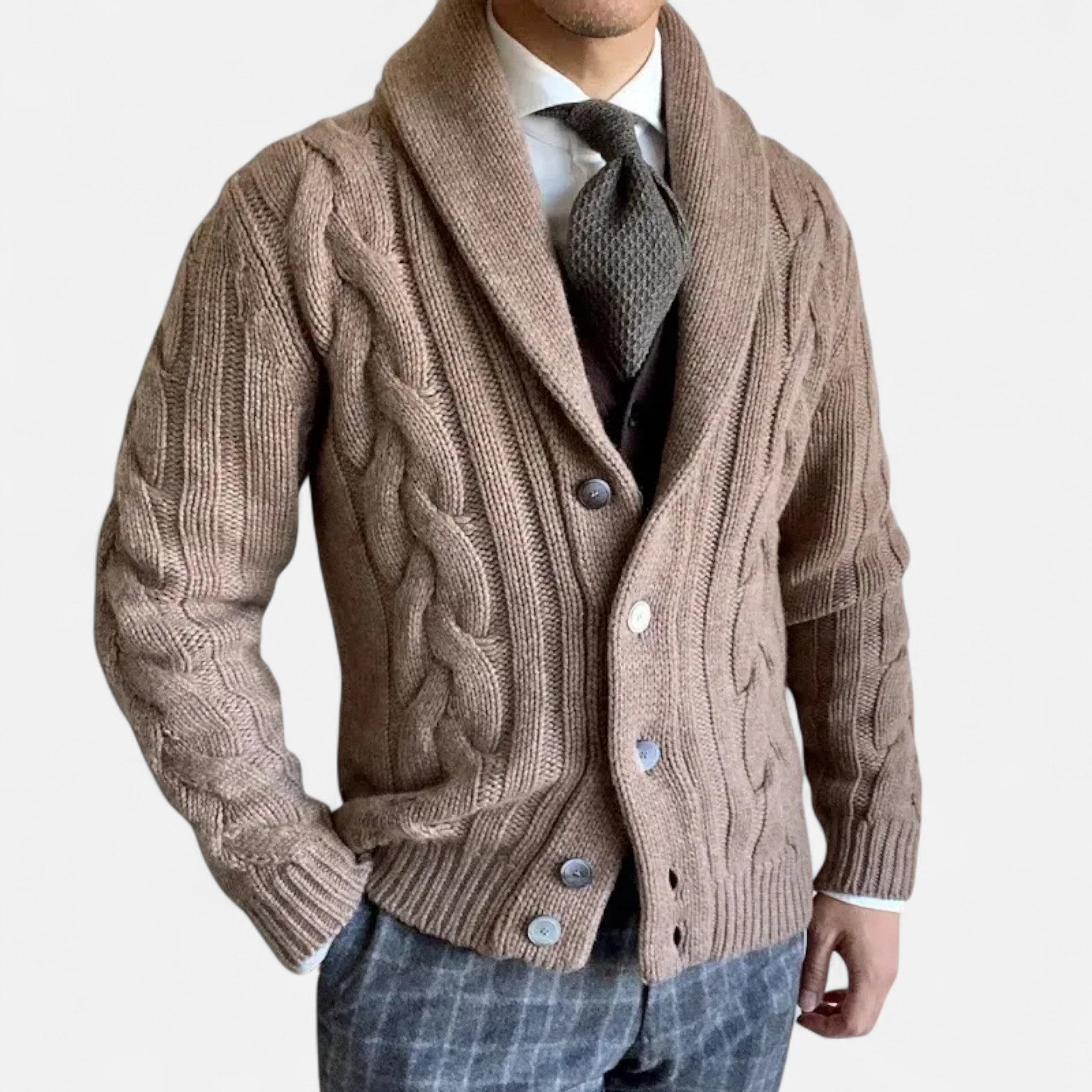 Dorvelli | Men’s Cardigan – Knitted Twist Heritage Style